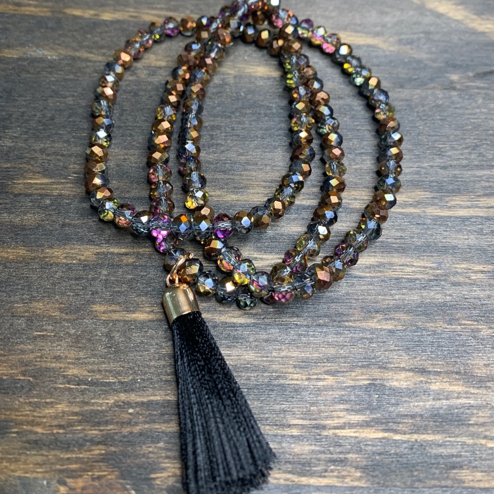 Beaded Tassel Necklace